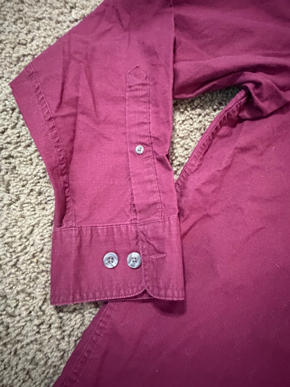 RedHead Men's Burgundy Long-Sleeve Button-Down Shirt XL - Picture 4 of 12